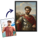 Portrett mann transformert til historisk figur Portrett mann transformert til historisk figur
