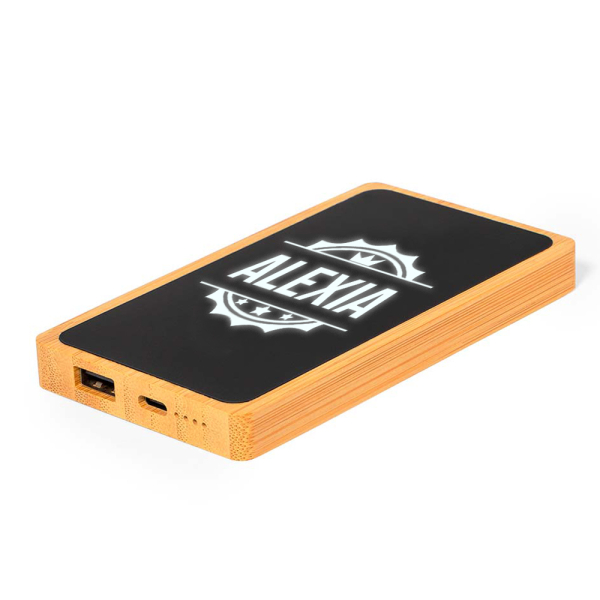 5000 mAh lysende tilpasset powerbank