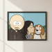 Karikatur i quirky tegneseriestil fra et bilde Karikatur i quirky tegneseriestil fra et bilde