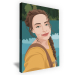 Portrett i flat design etter et bilde
