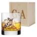 Gravert whiskyglass med to initialer Gravert whiskyglass med to initialer