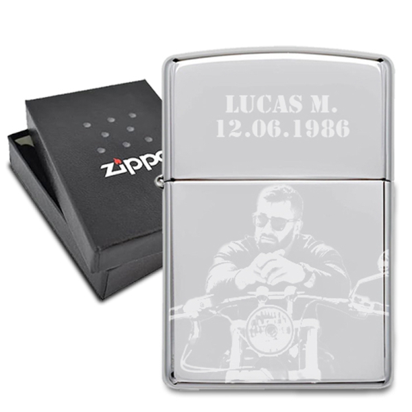 Zippo&reg; som kan tilpasses med bilde