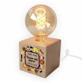  Filamentlampe med trykk Takk l�rer