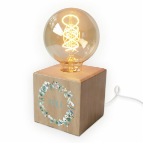 Filamentlampe med trykk bladkrans