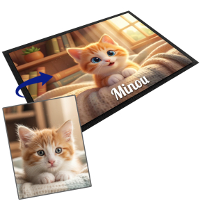 Personlig matunderlag i 3D-animert stil til hund eller katt Personlig matunderlag i 3D-animert stil til hund eller katt